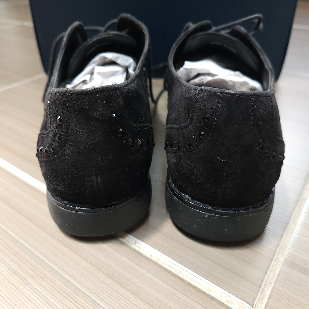 Cole Haan Women's Gramercy Cap Oxford Loafers, BLACK SUEDE - SIZE 6.5 - Picture 7 of 11